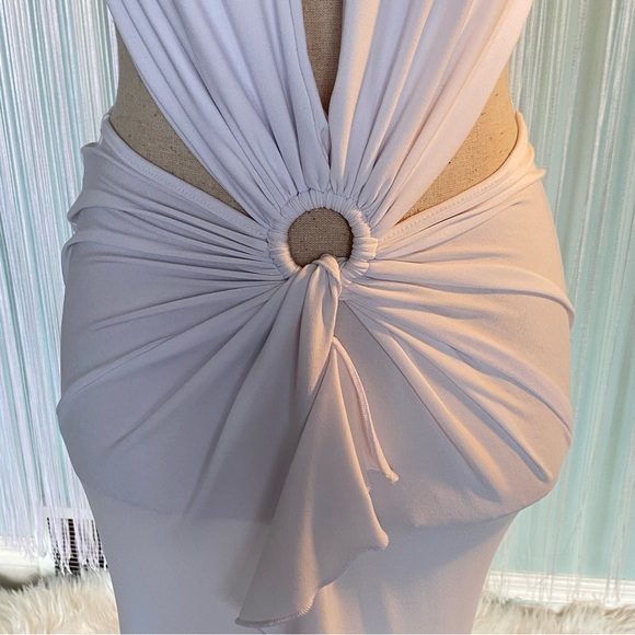 Rare Off-white Open back Ruffle Maxi Dress NWT - Picture 10 of 17